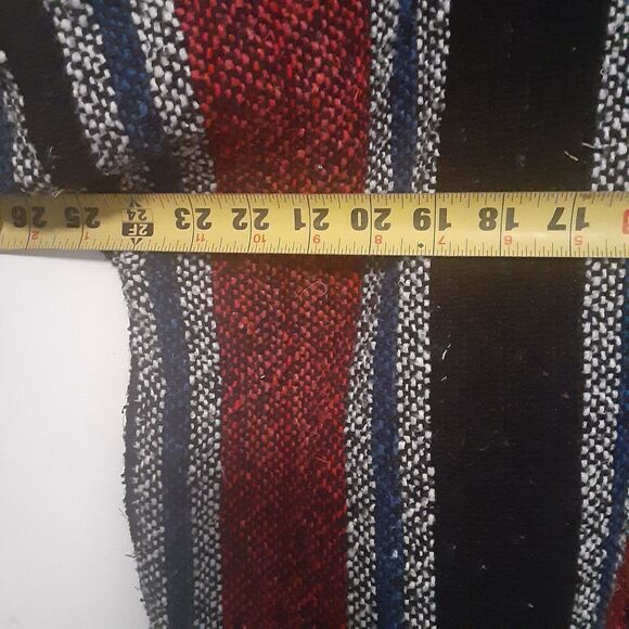 Artesanias Cuamatzi Size XL Baja Mexican Blanket Pullover Poncho Hoodie Striped - Picture 9 of 10